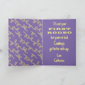 ウエスタンロデオカウボーイズパーソナライズされた誕生日 カード (内部)