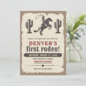 ウエスタンロデオカウボーイファーストロデオ誕生日 招待状 (スタンド正面)