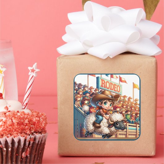 ウエスタンロデオカウボーイマットンバスティング スクエアシール (パーティー)