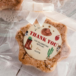 ウエスタンロデオカウボーイラベル誕生日シール ラウンドシール