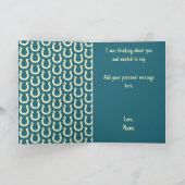 ウエスタンロデオカウボーイ女性のカーボーイカスタムスウィートアート カード (内部)