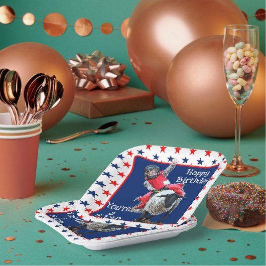 ウエスタンロデオカウボーイ女性のカーボーイマットンバスティングアザ ペーパープレート (複数)