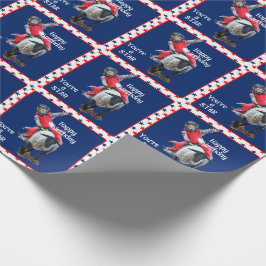 ウエスタンロデオカウボーイ女性のカーボーイマットンバスティングアザ ラッピングペーパー