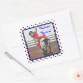 ウエスタンロデオカウボーイ女性のカーボーイマットンブスティング スクエアシール (封筒)