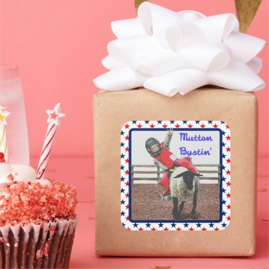 ウエスタンロデオカウボーイ女性のカーボーイマットンブスティング スクエアシール (パーティー)