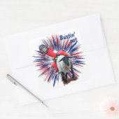 ウエスタンロデオカウボーイ女性のカーボーイマットンブスティング スクエアシール (封筒)