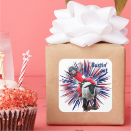 ウエスタンロデオカウボーイ女性のカーボーイマットンブスティング スクエアシール