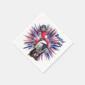 ウエスタンロデオカウボーイ女性のカーボーイマットンブスティング スタンダードカクテルナプキン (角)