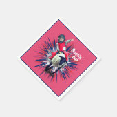 ウエスタンロデオカウボーイ女性のカーボーイマットンブスティング スタンダードカクテルナプキン (角)