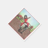 ウエスタンロデオカウボーイ女性のカーボーイマットンブスティング スタンダードカクテルナプキン (角)