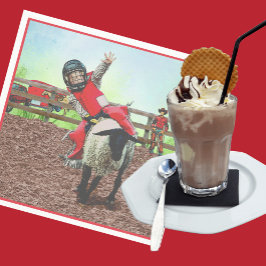 ウエスタンロデオカウボーイ女性のカーボーイマットンブスティング スタンダードカクテルナプキン