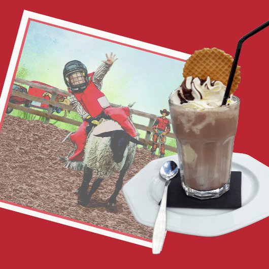 ウエスタンロデオカウボーイ女性のカーボーイマットンブスティング スタンダードカクテルナプキン