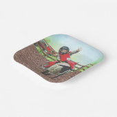 ウエスタンロデオカウボーイ女性のカーボーイマットンブスティング ペーパープレート (傾斜あり)