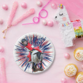 ウエスタンロデオカウボーイ女性のカーボーイマットンブスティング ペーパープレート (パーティー)