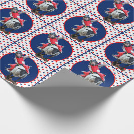 ウエスタンロデオカウボーイ女性のカーボーイマットンブスティング ラッピングペーパー