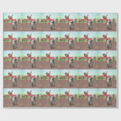 ウエスタンロデオカウボーイ女性のカーボーイマットンブスティング ラッピングペーパー (フラット)