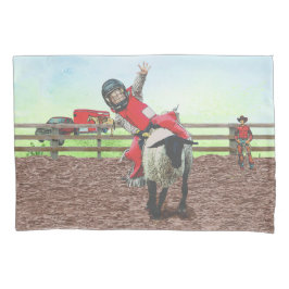 ウエスタンロデオカウボーイ女性のカーボーイマットンブスティング 枕カバー