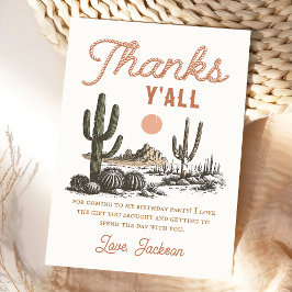 ウエスタンロデオカウボーイ誕生日サンキューカード サンキューカード