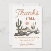 ウエスタンロデオカウボーイ誕生日サンキューカード サンキューカード (正面)