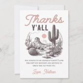 ウエスタンロデオカウボーイ誕生日サンキューカード サンキューカード (正面)