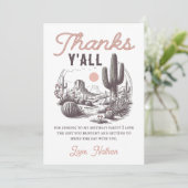 ウエスタンロデオカウボーイ誕生日サンキューカード サンキューカード (スタンド正面)