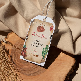 ウエスタンロデオカウボーイ誕生日サンキューユーラベル ギフトタグ