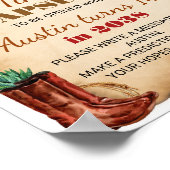 ウエスタンロデオカウボーイ誕生日タイムカプセルサイン ポスター (角)