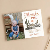 ウエスタンロデオカウボーイ誕生日写真サンキューカード サンキューカード