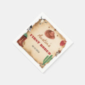 ウエスタンロデオカウボーイ誕生日 スタンダードカクテルナプキン (角)