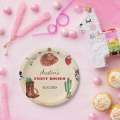 ウエスタンロデオカウボーイ誕生日 ペーパープレート (パーティー)