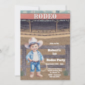 ウエスタンロデオカウボーイ/女性のカーボーイパーソナライズされた誕生日 招待状 (正面)