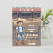 ウエスタンロデオカウボーイ/女性のカーボーイパーソナライズされた誕生日 招待状 (スタンド正面)