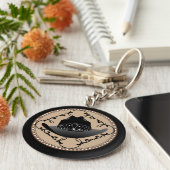 ウエスタンロデオクイーン女性のカーボーイ キーホルダー (側面)