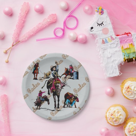 ウエスタンロデオパーティー紙プレート ペーパープレート (パーティー)