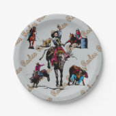 ウエスタンロデオパーティー紙プレート ペーパープレート (正面)