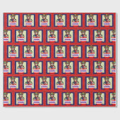 ウエスタンロデオピエロインバレルレッドバンダナ ラッピングペーパー (フラット)