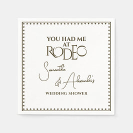 ウエスタンロデオブライダルカップルウェディングシャワー スタンダードカクテルナプキン