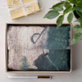 ウエスタンロデオブラックブルカントリーカウボーイ素朴 薄葉紙 (ギフト)