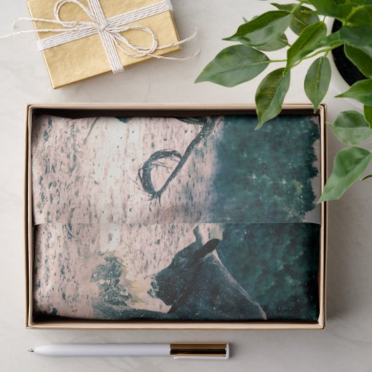 ウエスタンロデオブラックブルカントリーカウボーイ素朴 薄葉紙 (ギフト)