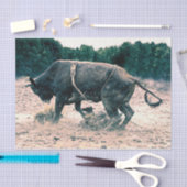 ウエスタンロデオブラックブルカントリーカウボーイ素朴 薄葉紙 (クラフト)