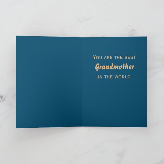 ウエスタンロデオホース女性のカーボーイ祖母カスタム カード (内部)