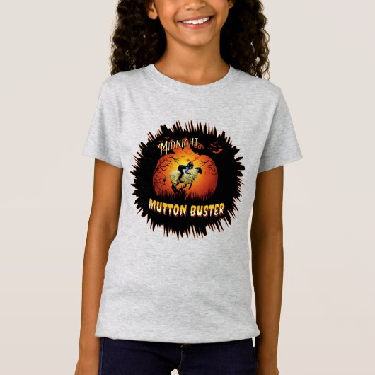 ウエスタンロデオミッドナイトマットンバスタハロウィーン Tシャツ (正面)