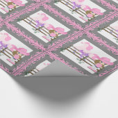 ウエスタンロデオリトル女性のカーボーイホースサドル ラッピングペーパー (角)