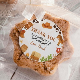 ウエスタンロデオワイルドウエストカウボーイ誕生日 ラウンドシール