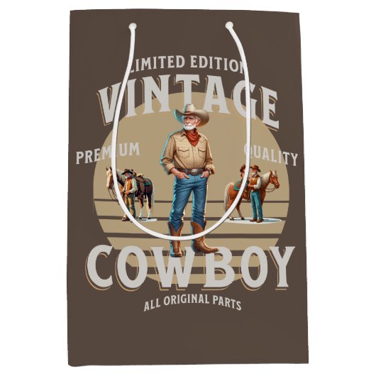 ウエスタンロデオヴィンテージカウボーイ ミディアムペーパーバッグ (正面)