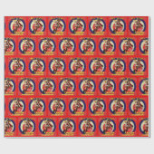 ウエスタンロデオヴィンテージ女性のカーボーイ飼育馬 ラッピングペーパー (フラット)