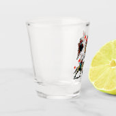 ウエスタンロデオ女性のカーボーイオンウマ ショットグラス (左)