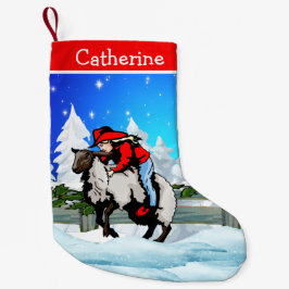 ウエスタンロデオ女性のカーボーイキッドマットンバスタースノーシーン スモールクリスマスストッキング