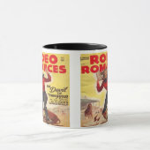 ウエスタンロデオ女性のカーボーイタイイングカーフレロデオロマンス マグカップ (中央)