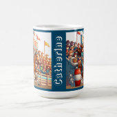 ウエスタンロデオ女性のカーボーイバレルレーシングカスタム コーヒーマグカップ (中央)